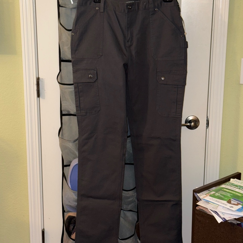 Duluth Trading Co Gray Fire hose Flex Skinny Cargo Pants - Picture 3 of 9